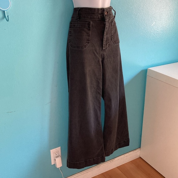 Pilcro Anthropologie The Day Tripper Womens Denim Wide Leg Crop Pants Size 29 - Picture 13 of 14